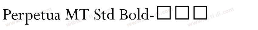 Perpetua MT Std Bold字体转换